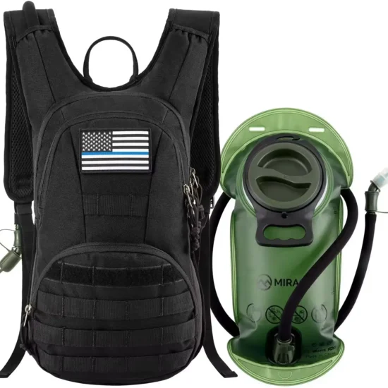 taktischer Trinkrucksack schwarz