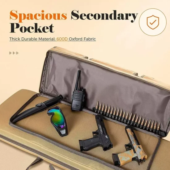 tactical rifle soft case, featuring secondary pocket