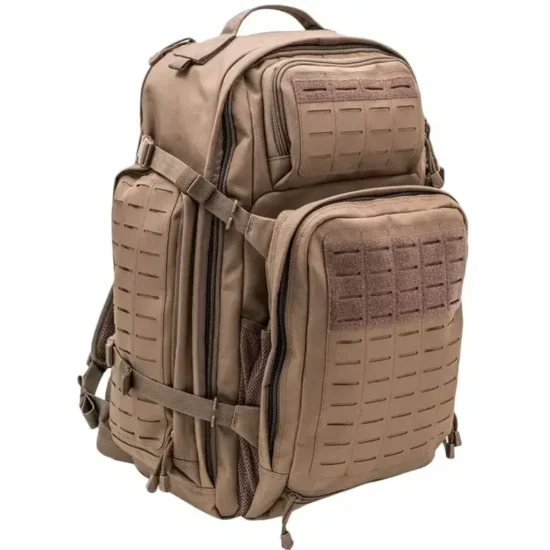 Zaino tattico Tan con MOLLE tagliato al laser