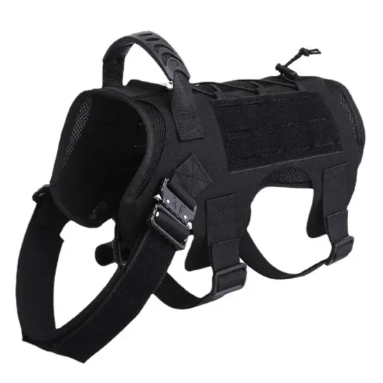 black working dog vest