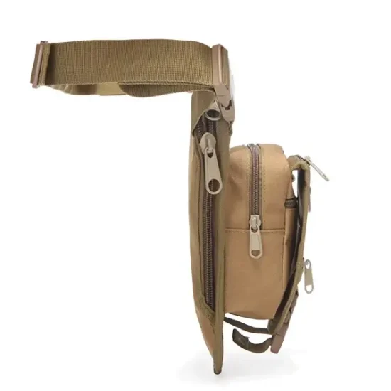 Tan Tactical Thigh Pouch – Side View