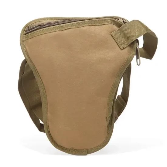 Tan Tactical Thigh Pouch – Back View