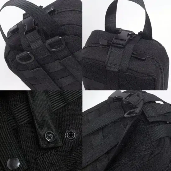 rip away black medical pouch