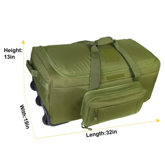green tactical duffle bag dimension